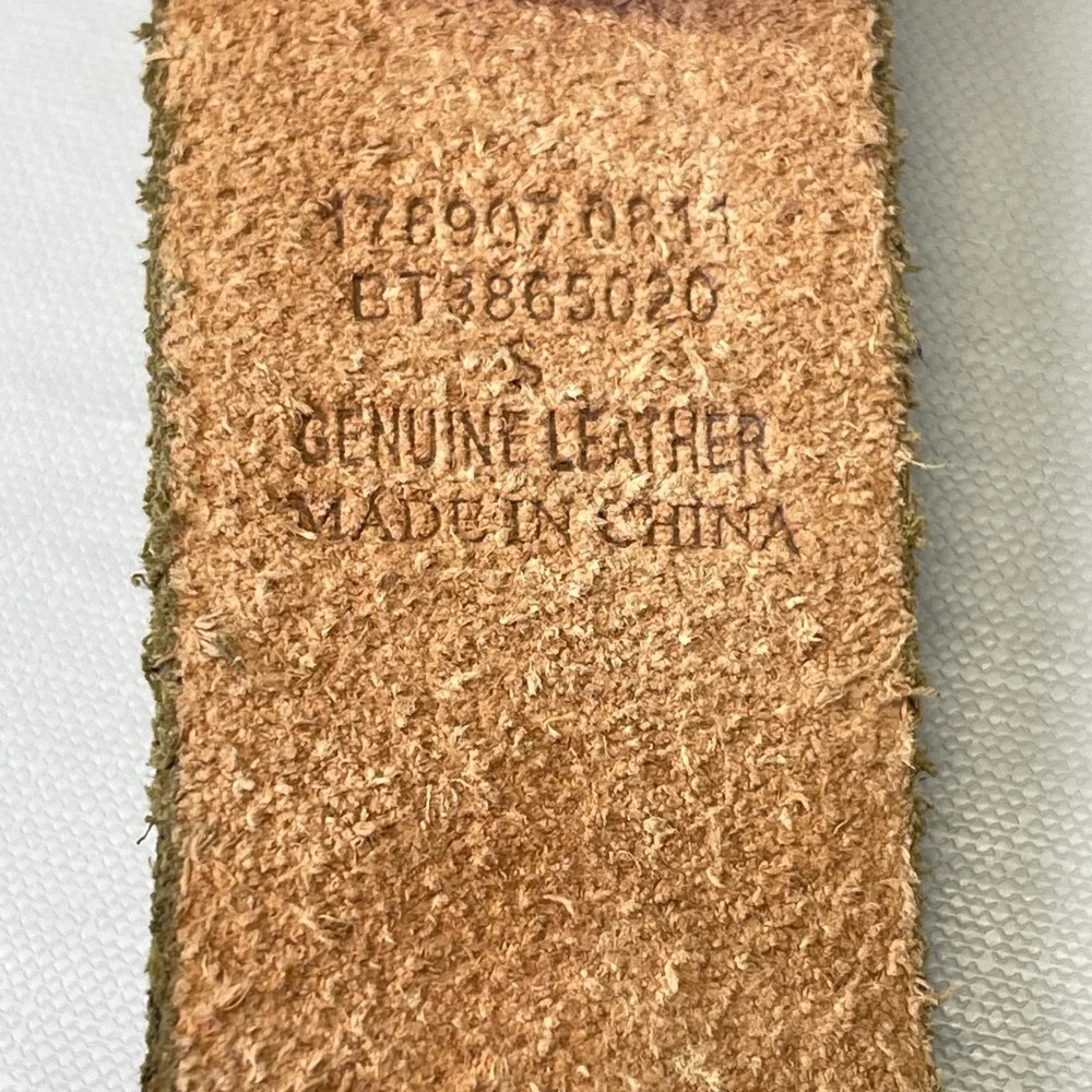 Fossil Brown Braided Woven Leather Belt Mens Size S Silver Buckle